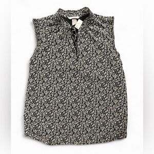 H&M Black & White Floral Sleeveless Camisole